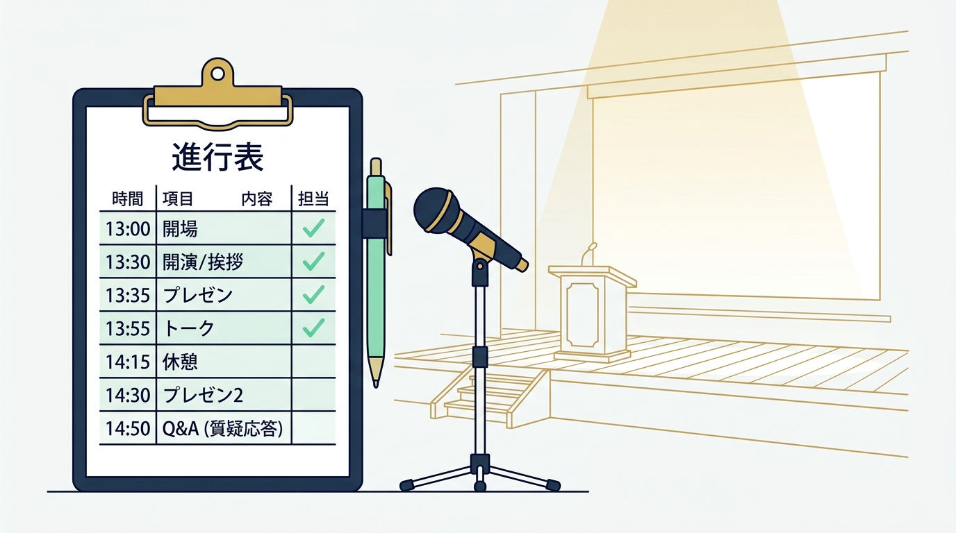 進行表が完璧に整いイベントが大成功するフィナーレ